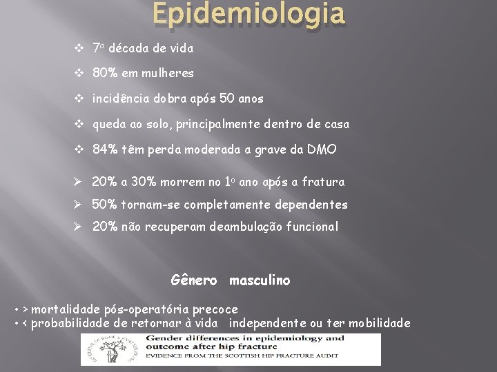 Epidemiologia v 7 a década de vida v 80% em mulheres v incidência dobra