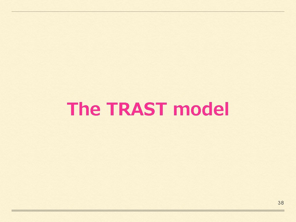 The TRAST model 38 