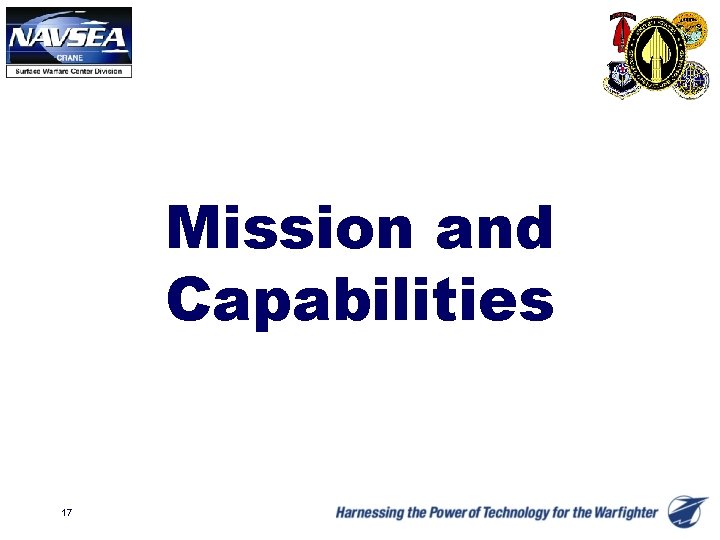 Mission and Capabilities 17 