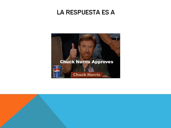 LA RESPUESTA ES A LA RESPUESTA ES A