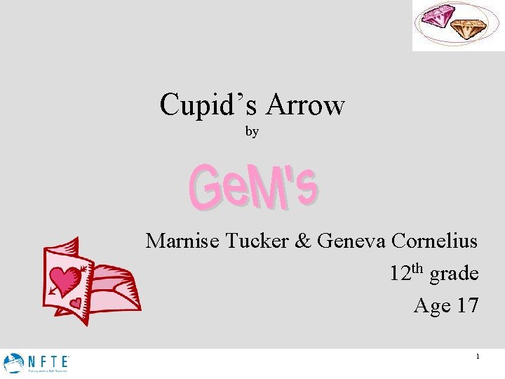 Cupid’s Arrow by Marnise Tucker & Geneva Cornelius 12 th grade Age 17 1