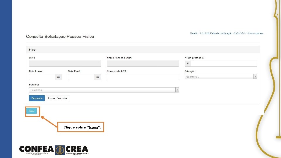 Clique sobre “Nova”. 