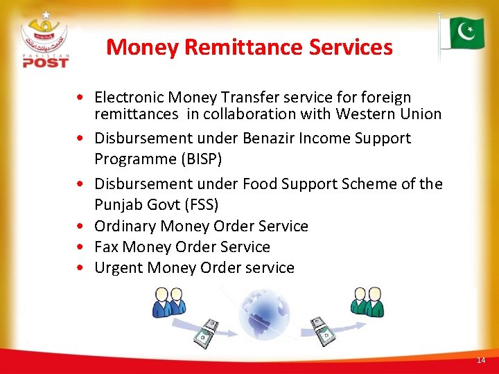 Money Remittance Services • Electronic Money Transfer service foreign remittances in collaboration with Western