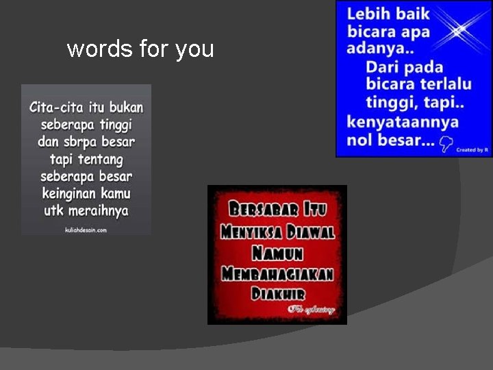 words for you words for you