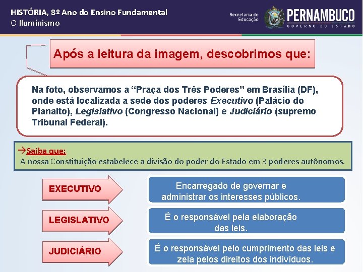 HISTÓRIA, 8º Ano do Ensino Fundamental O Iluminismo Após a leitura da imagem, descobrimos HISTÓRIA, 8º Ano do Ensino Fundamental O Iluminismo Após a leitura da imagem, descobrimos