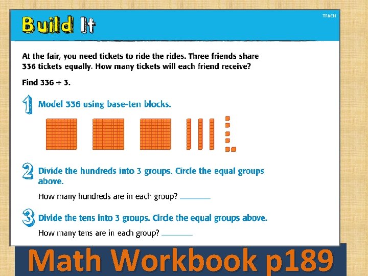 Math Workbook p 189 Math Workbook p 189