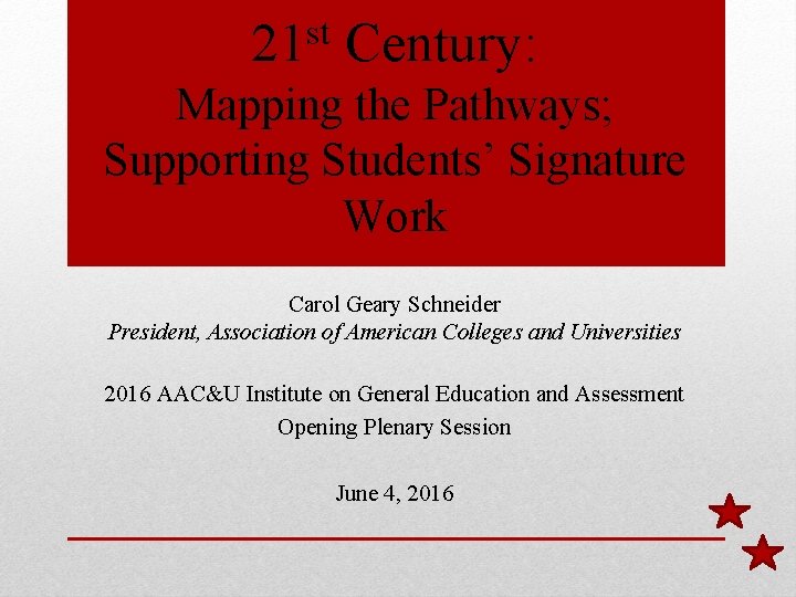 21 st Century Mapping the Pathways Supporting Students