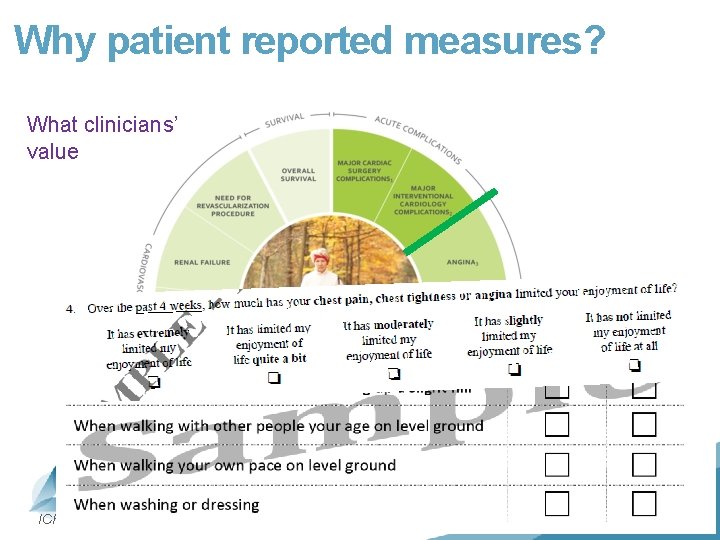 Why patient reported measures? What clinicians’ value What patient’s value ICHOM Standard Set for Why patient reported measures? What clinicians’ value What patient’s value ICHOM Standard Set for