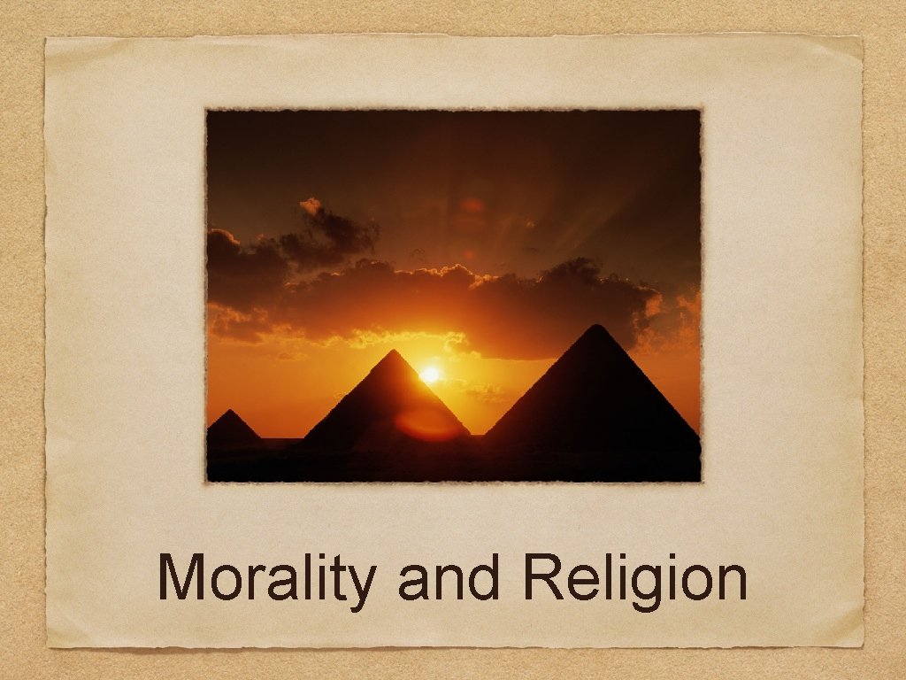 Morality and Religion 