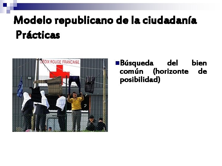 Modelo republicano de la ciudadanía Prácticas n. Búsqueda del bien común (horizonte de posibilidad) Modelo republicano de la ciudadanía Prácticas n. Búsqueda del bien común (horizonte de posibilidad)