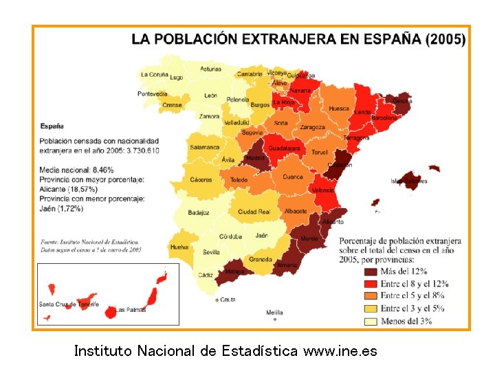 Instituto Nacional de Estadística www. ine. es 