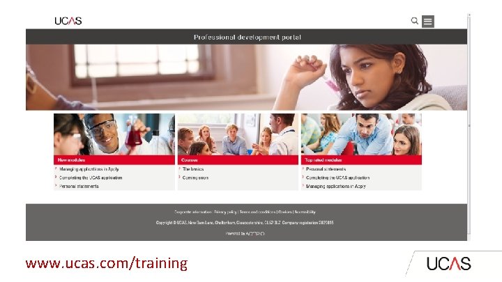 www. ucas. com/training 