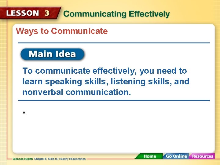 Ways to Communicate To communicate effectively, you need to learn speaking skills, listening skills,