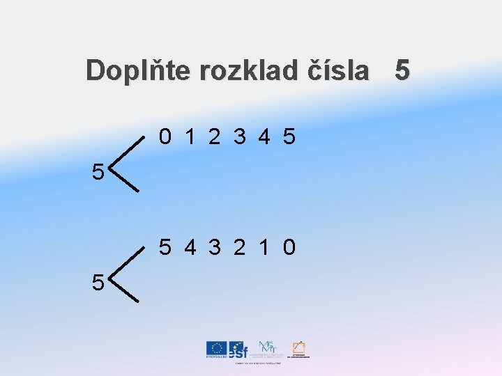 Doplňte rozklad čísla 5 0 1 2 3 4 5 5 5 4 3