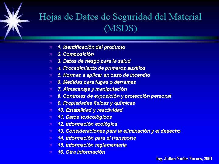 Hojas de Datos de Seguridad del Material (MSDS) ä ä ä ä 1. Identificación Hojas de Datos de Seguridad del Material (MSDS) ä ä ä ä 1. Identificación