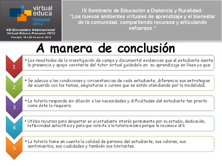 IX Seminario de Educación a Distancia y Ruralidad: “Los nuevos ambientes virtuales de aprendizaje