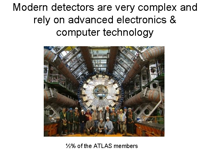 Modern detectors are very complex and rely on advanced electronics & computer technology ½%