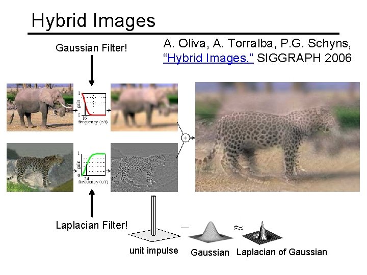 Hybrid Images Gaussian Filter! A. Oliva, A. Torralba, P. G. Schyns, “Hybrid Images, ”