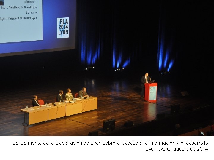 Lanzamiento de la Declaración de Lyon sobre el acceso a la información y el