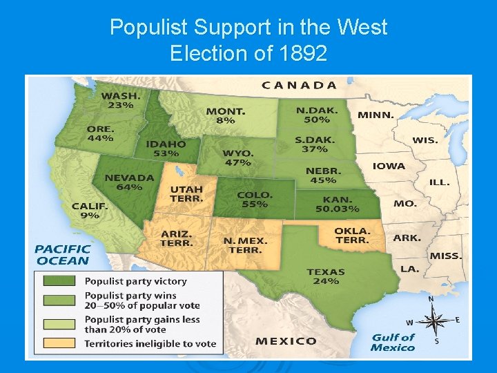Populist Support in the West Election of 1892 