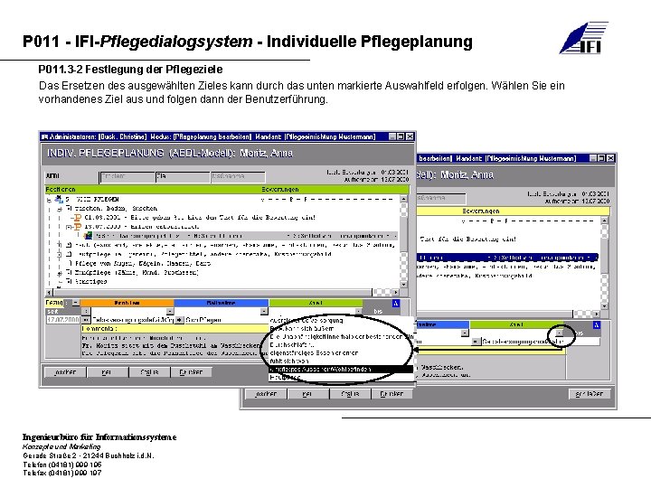 P 011 - IFI-Pflegedialogsystem - Individuelle Pflegeplanung P 011. 3 -2 Festlegung der Pflegeziele