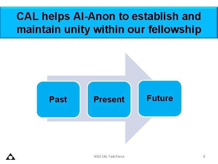 CAL helps Al-Anon to establish and maintain unity within our fellowship Past Present WSO