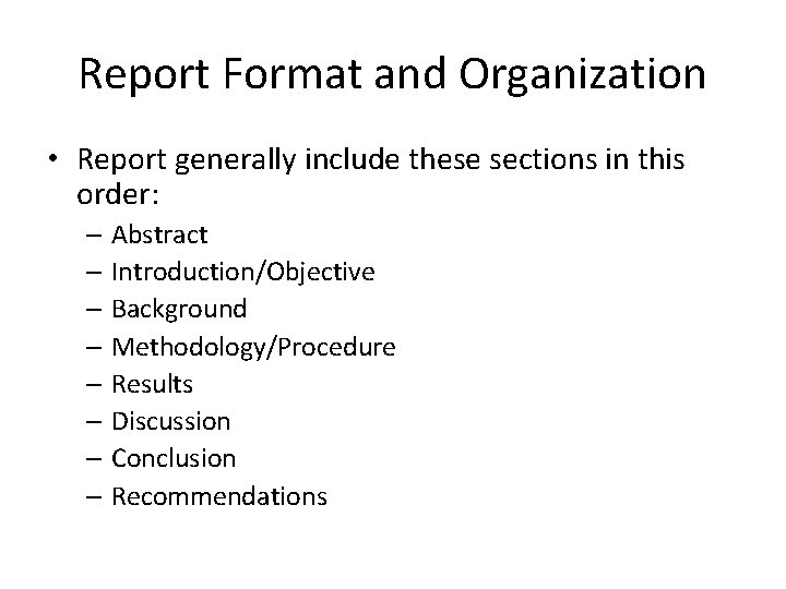 Report Base Format Introduction Writing Engineering Reports Overview This presentation will cover