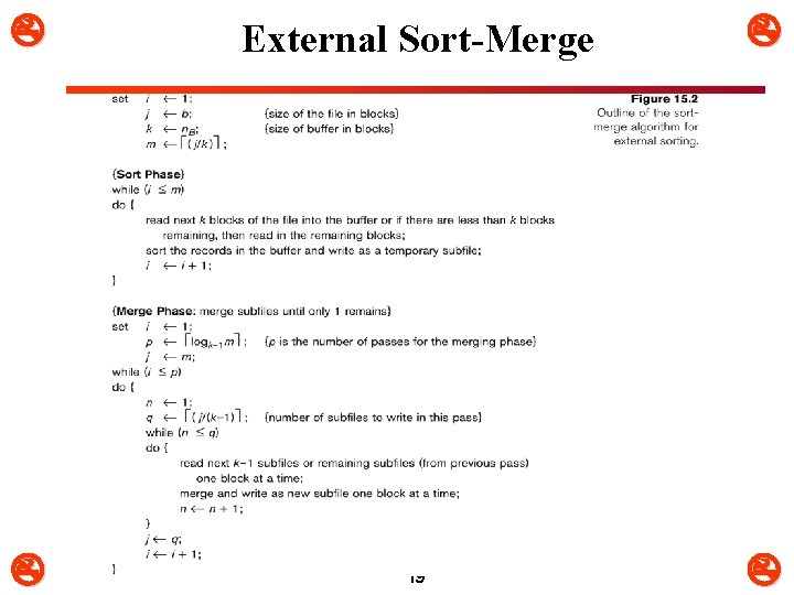  External Sort-Merge 19 