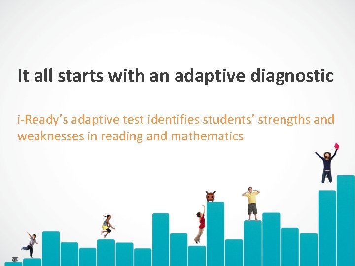It all starts with an adaptive diagnostic i-Ready’s adaptive test identifies students’ strengths and It all starts with an adaptive diagnostic i-Ready’s adaptive test identifies students’ strengths and