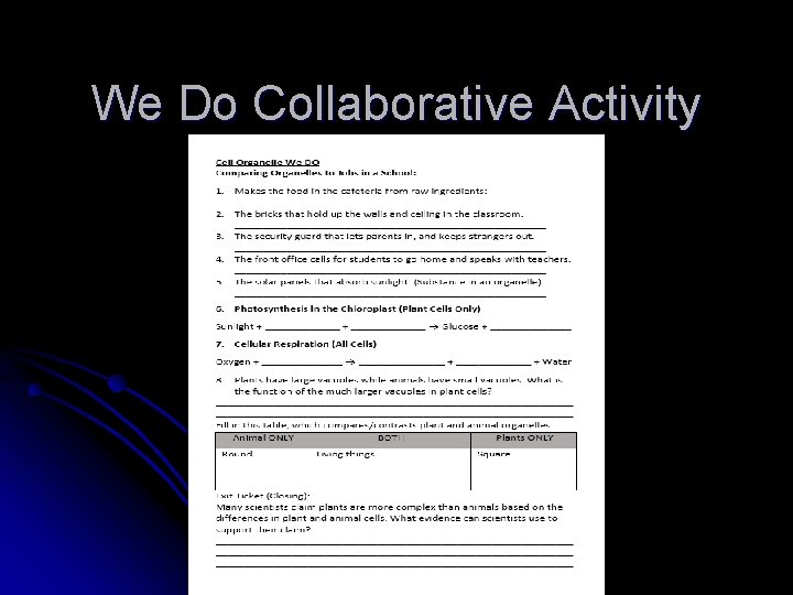 We Do Collaborative Activity 