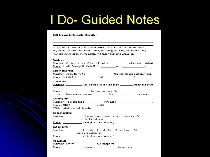 I Do- Guided Notes 