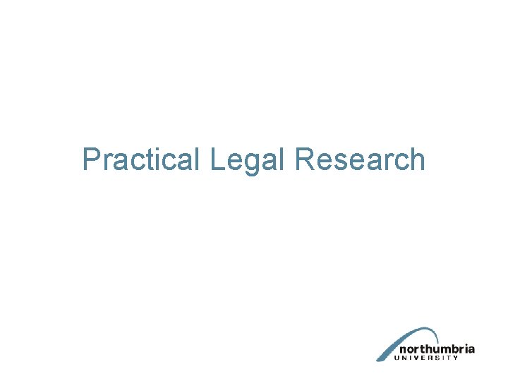 Practical Legal Research 