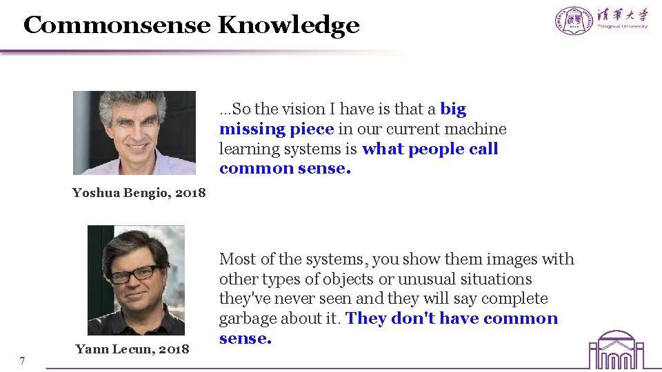 Commonsense Knowledge …So the vision I have is that a big missing piece in Commonsense Knowledge …So the vision I have is that a big missing piece in
