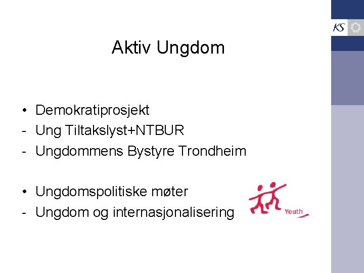 Aktiv Ungdom • Demokratiprosjekt - Ung Tiltakslyst+NTBUR - Ungdommens Bystyre Trondheim • Ungdomspolitiske møter