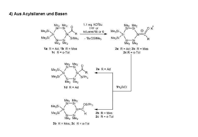 4) Aus Acylsilanen und Basen 