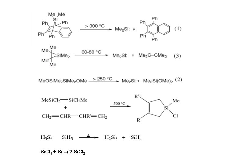 Si. Cl 4 + Si 2 Si. Cl 2 