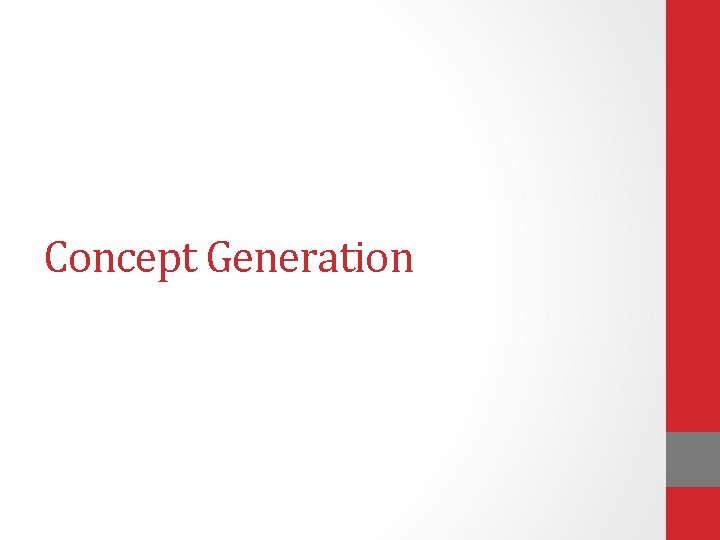 Concept Generation 