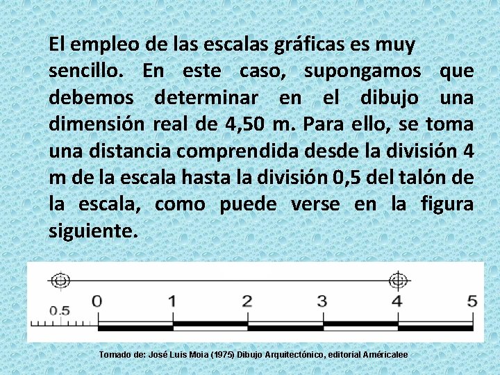 El empleo de las escalas gráficas es muy sencillo. En este caso, supongamos que