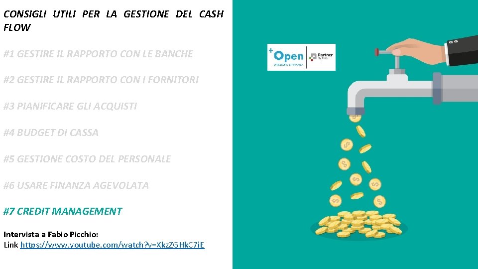 CONSIGLI UTILI PER LA GESTIONE DEL CASH FLOW #1 GESTIRE IL RAPPORTO CON LE