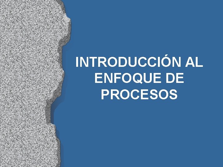 INTRODUCCIÓN AL ENFOQUE DE PROCESOS 