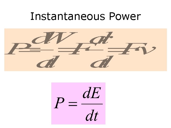 Instantaneous Power 