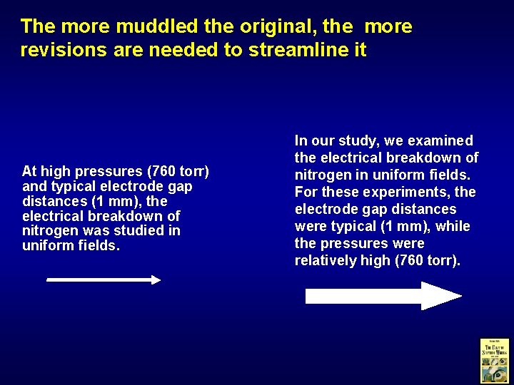 The more muddled the original, the more revisions are needed to streamline it At