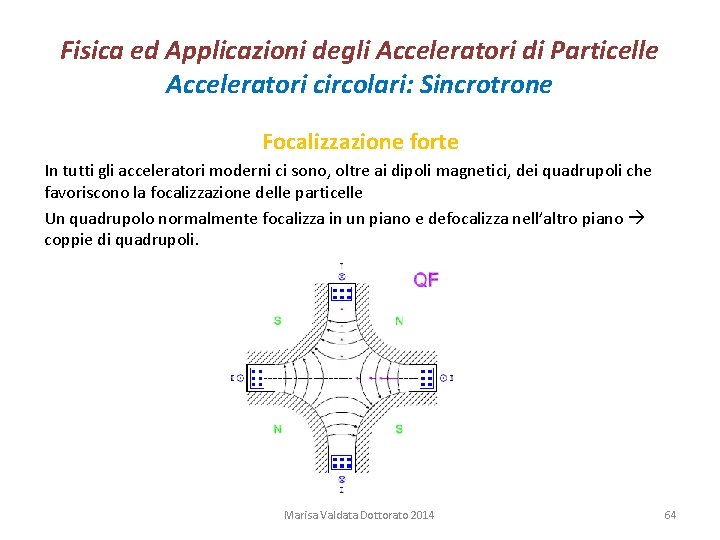 Fisica ed Applicazioni degli Acceleratori di Particelle Acceleratori circolari: Sincrotrone Focalizzazione forte In tutti