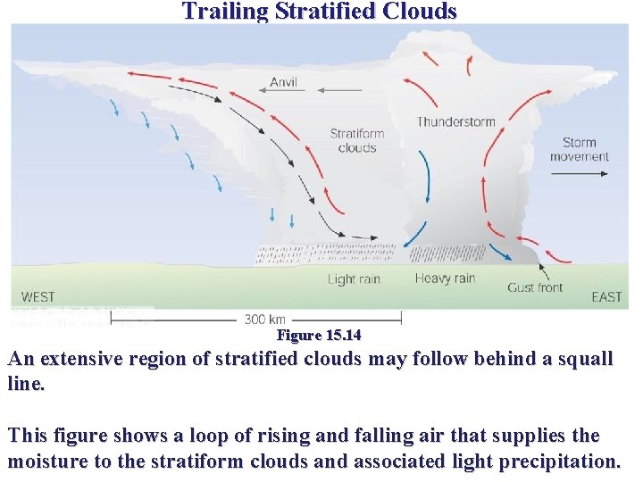 Trailing Stratified Clouds Figure 15. 14 An extensive region of stratified clouds may follow Trailing Stratified Clouds Figure 15. 14 An extensive region of stratified clouds may follow