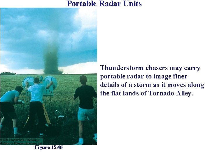 Portable Radar Units Thunderstorm chasers may carry portable radar to image finer details of Portable Radar Units Thunderstorm chasers may carry portable radar to image finer details of