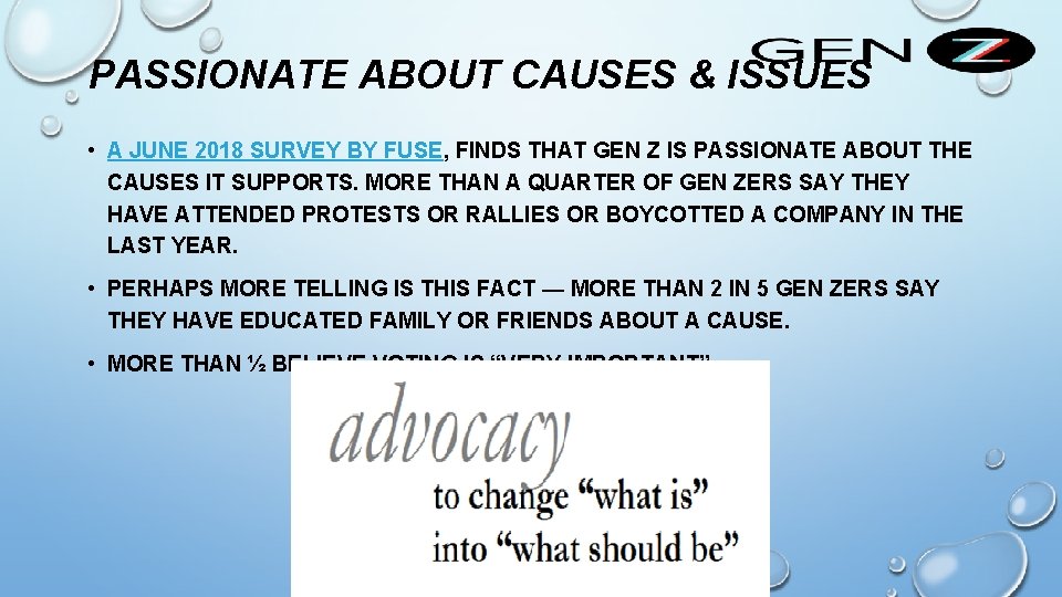 PASSIONATE ABOUT CAUSES & ISSUES • A JUNE 2018 SURVEY BY FUSE, FINDS THAT PASSIONATE ABOUT CAUSES & ISSUES • A JUNE 2018 SURVEY BY FUSE, FINDS THAT