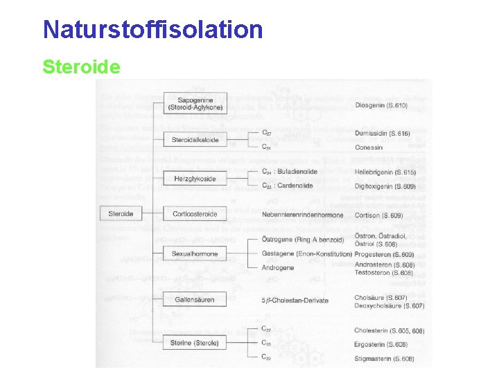 Naturstoffisolation Steroide 