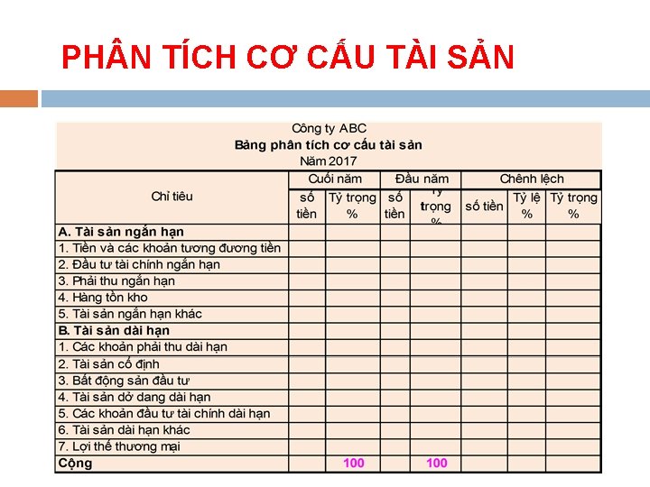 PH N TÍCH CƠ CẤU TÀI SẢN 10 