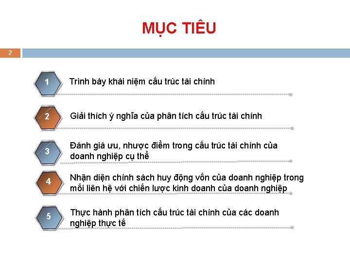 MỤC TIÊU 2 1 Trình bày khái niệm cấu trúc tài chính 2 Giải