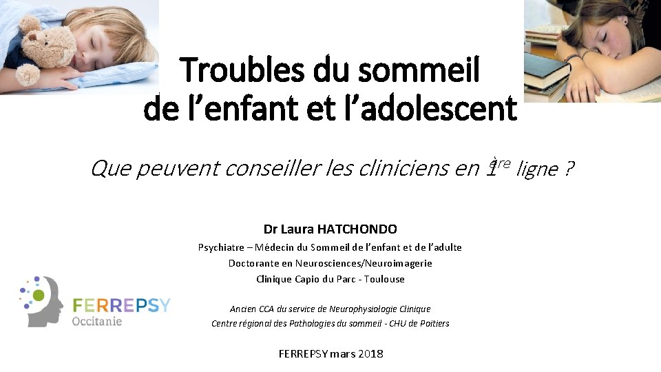 Troubles du sommeil de lenfant et ladolescent Que